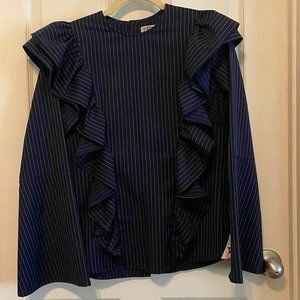 Double R Brand Custom Ruffled Suiting Top